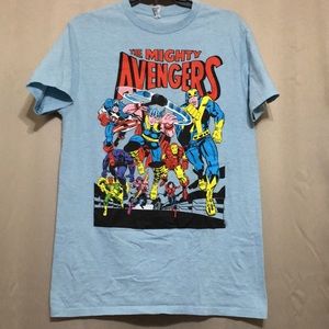 Avengers print shirt.